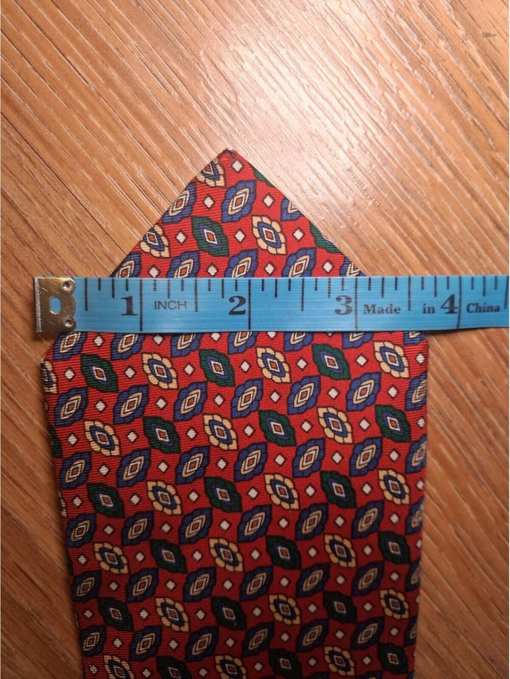 Brooks Brothers 100% Silk Tie Red Floral Made in USA Wide